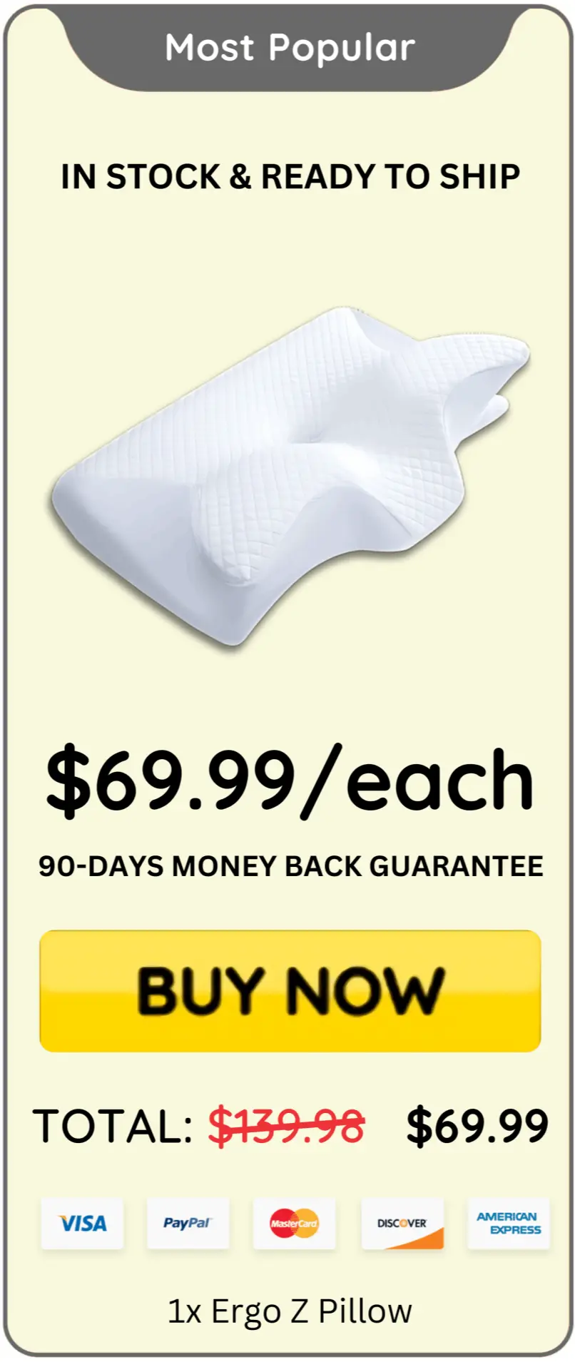 Ergo Z Pillow price 